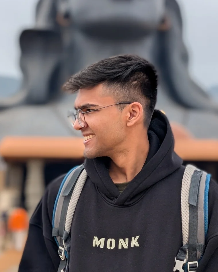 Ankit Keshari, laughing, looking away from the camera